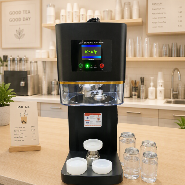 Automatic High Speed PET Soda Bottle Can Sealer Machine Juice Dessert Can Aluminum Lid Can Sealing Machine With Holder