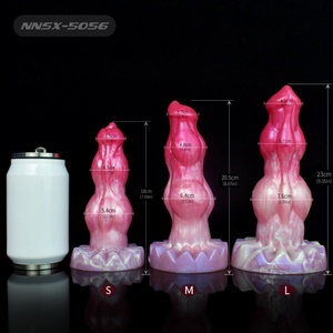 NNSX - Juguetes Sexuales Eróticos de Silicona con Anillo Anal, Dildo de Perro con Nudo, Pene de Animal de Fantasía con Ventosa para Mujeres y Hombres, Tallas S, M, L - Product Image 6