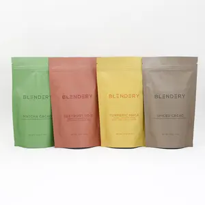 自有品牌水疗礼品天然沐浴盐包装袋立起拉链麦拉袋用于身体磨砂包装
