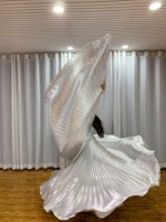 Ventes en gros 2024 nouvelle danse métallique carré culte aile d'ange drapeau voile louange drapeau danse cape