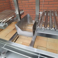 53 "nouveau Design Double système de levage bois charbon de bois en acier inoxydable BBQ Grill Santa Maria Argentine Grill avec panier à feu moyen