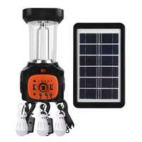 Lampe rechargeable par USB, haute luminosité, multifonction, lampe solaire extérieure, lampe de camping LED portable d'urgence avec Bluetooth