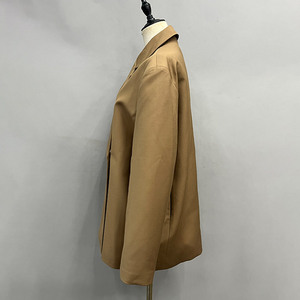 Veste surdimensionnée à revers en pointe personnalisée Jancoco pour femme, manteau mi-long camel marron pour l'automne et l'hiver, idéal pour le bureau - Product Image 3