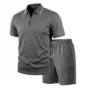 Conjunto de Camiseta y Pantalones Cortos Deportivos para Hombre, de Verano, Tejidos, Bordados, 100% Poliéster, de Secado Rápido, con Logotipo Personalizado - Product Image 2