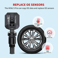 THINKCAR VENU 5 Pro 433MHZ 315MHZ Capteur TPMS Outils de réparation des pneus Scanner Testeur de surveillance de la pression des pneus Programmation Travail