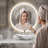 Miroir intelligent de salle de bain à LED avec écran tactile, anti-buée, éclairage intégré, design moderne, indice de protection IP44, miroir intelligent mural pour salle de bain