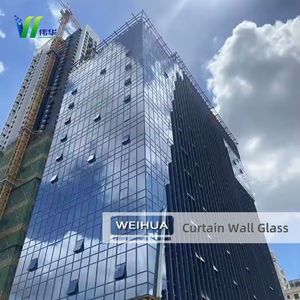 Extrusion d'aluminium insonorisé résistant à l'humidité à double vitrage décoratif moderne personnalisé pour façade de mur rideau - Product Image 1