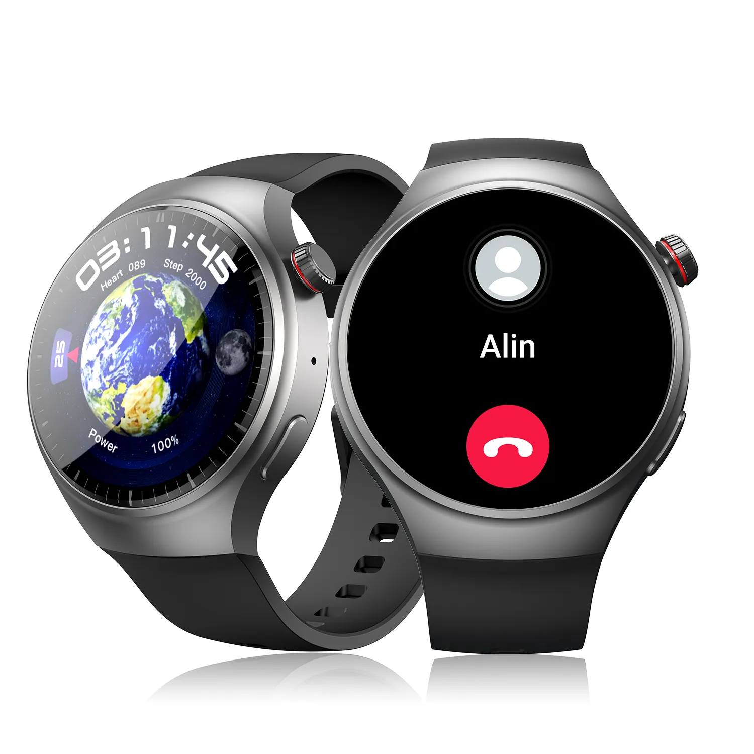 2024 smartwatch Android 4G dispositivi indossabili per la frequenza cardiaca con funzione di chiamata touch GPS 4G SIM card smartwatch