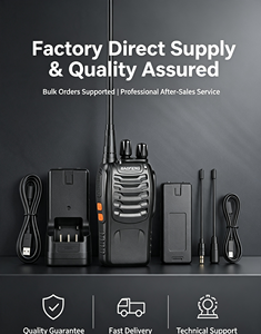 Radio bidirectionnelle portable UHF longue portée BF-888S 430-440 MHz pour entrepôt, hôtel, entreprise, sécurité - Product Image 2