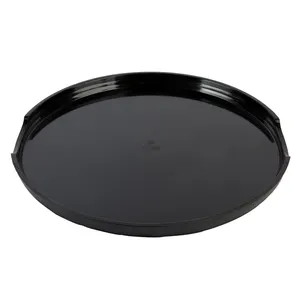 Черные тарелки из меламина Plato 100%, большой размер, круглый дисплей 16,25 дюйма, черные тарелки из меламина