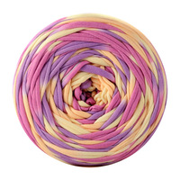 Fil à T-shirt en polyester épais 290g, multicolore, extensible et doux pour le tricot, le crochet, le tissage, les loisirs créatifs et la décoration intérieure (en vrac)