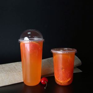 Vasos de Plástico Desechables con Logotipo Personalizado, Vasos Transparentes para Té de Burbujas, Bebidas y Jugos, con Tapas - Product Image 2