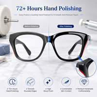 Monturas Ópticas de Acetato Premium al por Mayor, Hechas a Mano con Precisión CNC, OEM y ODM, Monturas de Gafas para Mujer