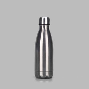 Stainless Steel Vacuum Insulated Water Bottle Minimalist Design Travel Flask Double Wall <b>Thermos</b> White and Silver Colors - Product Image 2