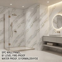 Panneaux muraux SPC imperméables, idéaux pour les projets de salles de bain d'hôtels et d'appartements en Europe et aux États-Unis
