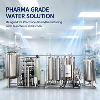 Sistem Filter Air Reverse Osmosis (RO) 2000 LPH, Baja Anti Karat 316L, Kontrol PLC untuk Industri Farmasi