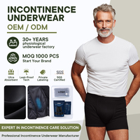 Sous-vêtements d'incontinence élastiques LYNMISS pour hommes, culottes urinaires réutilisables imperméables, expédition mondiale, prix de gros