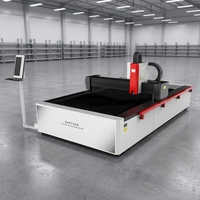 Machine de découpe laser à fibre CNC à table unique, conception ouverte, 3000W, abordable, pour tôles en acier au carbone et aluminium