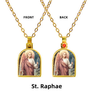 Pendentif GIVELUCK Saint Archange Raphaël, charme, Dieu a guéri, pendentif zen de style religieux - Product Image 2