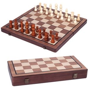 Zhiqu - Juego de Ajedrez Chino Grande de Madera, Tablero Plegable Interactivo de Madera Maciza, Educativo para Niños, Portátil para Interiores y Exteriores - Product Image 6