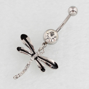 Venta al por Mayor de Piercings para Ombligo con Diseño de Libélula, Anillo de Acero Inoxidable de Grado Médico para Mujer - Product Image 4