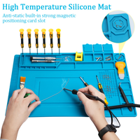 Leenol tapis d'outils de réparation de téléphone portable antistatique haute température tapis de réparation électronique en silicone