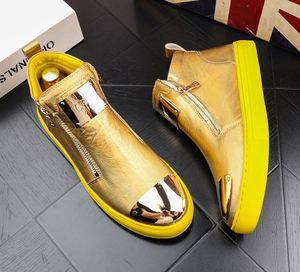 Chaussures de course décontractées montantes pour hommes, à semelle épaisse, style bottines, blanches, tendance, pour l'extérieur, petites tailles - Product Image 6