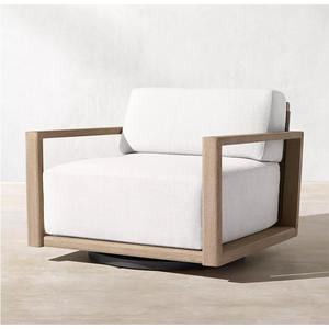 Sillón Giratorio Personalizado, Muebles de Patio de Estilo Moderno, Sofás de Jardín de Madera de Teca para Exteriores - Product Image 3