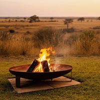 Brasero et bassin d'eau 2-en-1 pour l'extérieur 4 saisons - Fontaine d'eau pour jardin d'été et chauffage au bois pour l'hiver