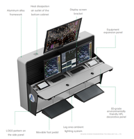 Console de commande intelligente intégrée en aluminium moderne modulaire personnalisée Kesino, poste de travail d'opérateur ATC, centre de commande, bureau de contrôle