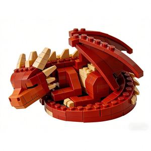 Giocattolo da Costruzione Bestseller Drago Rosso Portafortuna, Compatibile con <span class=keywords><strong>LEGO</strong></span>, Blocchi Educativi in Plastica - Product Image 5