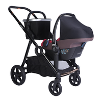Poussette De bébé multifonctionnelle, grande taille, De luxe, double, avec panier, vente en gros