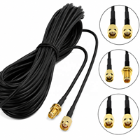 Câble RG174 SMA Mâle vers SMA Mâle/Femelle, Connecteur RPSMA à travers panneau, Câble d'extension RF Coaxial, Jumper Coaxial RG316 Pigtail 2M 5M 10M