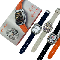 Montre connectée pour homme Hd 2.1 320*385 460mAh Z79max, Z79 Max Ultra, acier inoxydable, étanche IP68, boussole, NFC, GPS, SOS, montre connectée sport