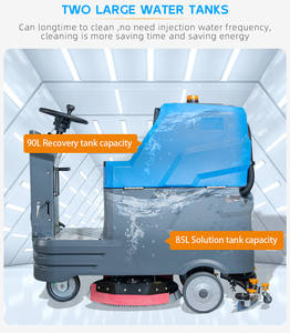 เครื่องขัดพื้นแบ<span class=keywords><strong>บน</strong></span>ั่งขับ แบตเตอรี่ในตัว อุปกรณ์ทำความสะอาดพื้นอัตโนมัติสำหรับพื้นที่ขนาดใหญ่ - Product Image 5