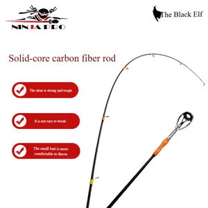 <span class=keywords><strong>Canne</strong></span> à pêche en eau douce NINJA PRO Black Elves 1,8 m en fibre de verre à action rapide, 2 brins, pour la pêche à la carpe, avec guides Fuji – Vente en gros - Product Image 4