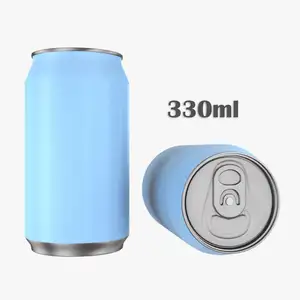 Embalaje de bebidas Latas de cerveza de aluminio Estándar 330ml Lata de bebida portátil Embalaje de bebida personalizado Lata de refresco