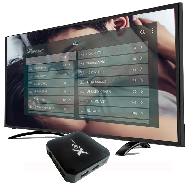 جهاز m3u live tv بنظام android box جهاز tv مع اختبار مجاني من لوحة شركة التوزيع اشتراك رمز xstream لتشغيل سلسلة الأفلام vod جهاز tv box set-top من ex yu