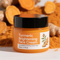 Crème Visage Anti-Taches et Éclaircissante au Curcuma et à l'Acide Kojique, Vitamine C, Anti-Âge, Marque Blanche
