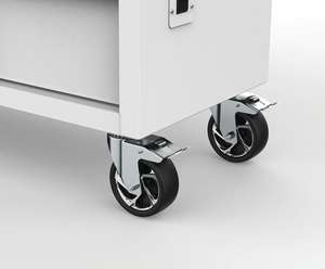 LIBENLI Armoire à outils roulante mobile à 8 tiroirs de 42 pouces avec dessus en bois massif blanc - Product Image 6