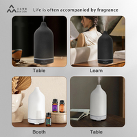 Difusor de Aroma de Cerámica con Forma de Florero, Humidificador con Textura Mate para Decoración del Hogar