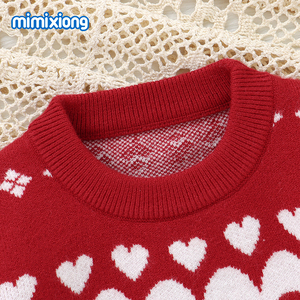 Nuevo Suéter Navideño para Bebé Recién <span class=keywords><strong>Nacido</strong></span> Mimixiong con Certificación OEKO-Tex, Suéteres y Chaquetas con Patrón <span class=keywords><strong>de</strong></span> Lazo Jacquard - Product Image 3