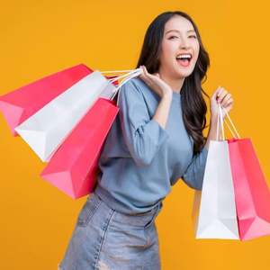 Sacs en papier personnalisés écologiques et bon marché pour le shopping, les vêtements, les chaussures, les magasins de détail, les cosmétiques, l'électronique - Product Image 1