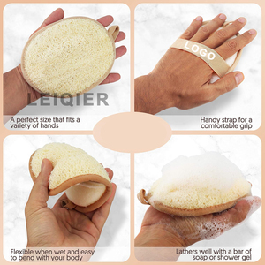 Esponja de Lufa Natural Premium con Logotipo Personalizado, Exfoliante Corporal para Mujeres y Hombres, Esponja de Baño de Lufa para una Limpieza Profunda y Suave - Product Image 3
