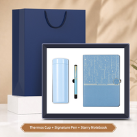 Coffret Cadeau d'Entreprise 3-en-1 : Gobelet Isotherme, Carnet Étoilé et Stylo – Idéal pour Souvenir d'Entreprise, Cadeau pour Employés et Clients
