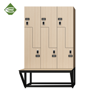 Wasserdichte Smart-Schließ fächer im Freien mit elektronischen Schlössern Fach Holzmaserung Gepäck Smart Schließ fächer - Product Image 1