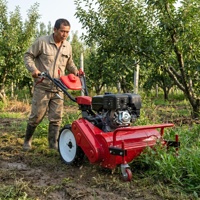 Mini Cultivadora de Césped con Motor de Gasolina, Fácil de Usar, para Desherbar y Labrar, Eficiente para el Mantenimiento del Jardín