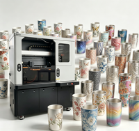 Printer UV Silinder Kecepatan Tinggi 24 Jam Kerja Terus Menerus Hemat Tinta untuk Cangkir Botol Vas