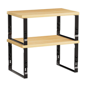ชั้นวางของเหล็กทรงสี่เหลี่ยม 2 ชั้น ปรับระดับได้ สำหรับห้องนั่งเล่น - Product Image 1