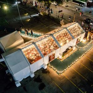 Tenda Marquee Commerciale con Telaio in Alluminio e Tetto in PVC Trasparente Ignifugo per Eventi all'Aperto - Product Image 6